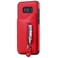 Case cover For Galaxy S8 Plus Solid Color Double Buckle Zipper Shockproof Protective Case(Red)