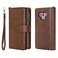 Case cover For Galaxy Note9 2 in 1 Solid Color Zipper Shockproof Protective Case with Card Slots &amp; Bracket &amp; Photo Holder &amp; Wallet Function(Brown)