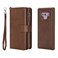 Case cover For Galaxy Note9 2 in 1 Solid Color Zipper Shockproof Protective Case with Card Slots &amp; Bracket &amp; Photo Holder &amp; Wallet Function(Brown)