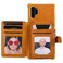 Case cover For Galaxy Note 10 Plus Zipper Shockproof Protective Case with Card Slots &amp; Bracket &amp; Photo Holder &amp; Wallet Function(Brown)