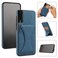 Case cover For Samsung Galaxy A50s Ultra-thin Shockproof Protective Case with Holder &amp; Metal Magnetic Function(Blue)