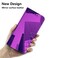 Case cover For Galaxy S8 Imitated Mirror Surface Horizontal Flip Leather Case with Holder &amp; Card Slots &amp; Wallet &amp; Lanyard(Purple)