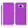 Case cover For Galaxy S8 Imitated Mirror Surface Horizontal Flip Leather Case with Holder &amp; Card Slots &amp; Wallet &amp; Lanyard(Purple)