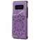 Case cover For Samsung Galaxy Note 8 Flower Embossing Pattern Shockproof Protective Case with Holder &amp; Card Slots &amp; Photo Frame(Purple)