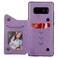 Case cover For Samsung Galaxy Note 8 Flower Embossing Pattern Shockproof Protective Case with Holder &amp; Card Slots &amp; Photo Frame(Purple)