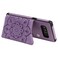 Case cover For Samsung Galaxy Note 8 Flower Embossing Pattern Shockproof Protective Case with Holder &amp; Card Slots &amp; Photo Frame(Purple)
