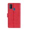 Case cover For Samsung Galaxy M30s Skin Feel Crocodile Texture Magnetic Clasp Horizontal Flip PU Leather Case with Holder &amp; Card Slots &amp; Wallet(Red)