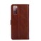 Case cover For Samsung Galaxy A91 Zipper Bag PU + TPU Horizontal Flip Leather Case with Holder &amp; Card Slot &amp; Wallet &amp; Lanyard(Brown)