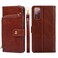 Case cover For Samsung Galaxy A91 Zipper Bag PU + TPU Horizontal Flip Leather Case with Holder &amp; Card Slot &amp; Wallet &amp; Lanyard(Brown)