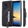 Case cover For Galaxy Note 8 Solid Color Double Buckle Zipper Shockproof Protective Case(Black)