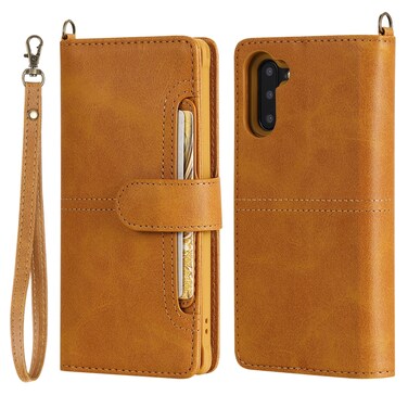 Case cover For Galaxy Note 10 Multifunctional Detachable Magnetic Horizontal Flip Leather Case with Card Slots &amp; Holder &amp; Wallet &amp; Photo Frame(Brown)