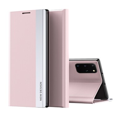 Case cover For Samsung Galaxy A51 5G Side Electroplated Magnetic Ultra-Thin Horizontal Flip Leather Case with Holder(Pink)