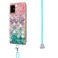 Case cover For Samsung Galaxy A51 Electroplating Pattern IMD TPU Shockproof Case with Neck Lanyard(Colorful Scales)