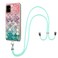 Case cover For Samsung Galaxy A51 Electroplating Pattern IMD TPU Shockproof Case with Neck Lanyard(Colorful Scales)
