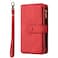 Case cover For Samsung Galaxy Note10 Lite Skin Feel PU + TPU Horizontal Flip Leather Case with Holder &amp; 15 Cards Slot &amp; Wallet &amp; Zipper Pocket &amp; Lanyard(Red)
