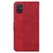 Case cover For Samsung Galaxy A51 Geometric Embossed Leather Phone Case(Red)