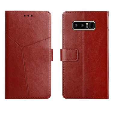 Case cover For Samsung Galaxy Note 8 Y Stitching Horizontal Flip Leather Phone Case(Brown)
