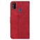 Case cover For Samsung Galaxy M30s / M21 Geometric Embossed Leather Phone Case(Red)