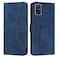 Case cover For Samsung Galaxy A71 4G Skin Feel Heart Pattern Leather Phone Case(Blue)