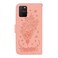 Case cover For Samsung Galaxy S10 Lite Butterfly Rose Embossed Leather Phone Case(Pink)