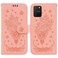 Case cover For Samsung Galaxy S10 Lite Butterfly Rose Embossed Leather Phone Case(Pink)
