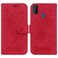 Case cover For Samsung Galaxy M30s / M21 Butterfly Rose Embossed Leather Phone Case(Red)