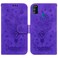 Case cover For Samsung Galaxy M30s / M21 Butterfly Rose Embossed Leather Phone Case(Purple)