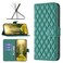 Case cover For Samsung Galaxy A42 5G Diamond Lattice Wallet Leather Flip Phone Case(Green)