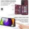 Case cover For Samsung Galaxy A51 4G Line Card Holder Phone Case(Wine Red)