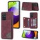 Case cover For Samsung Galaxy A51 4G Line Card Holder Phone Case(Wine Red)