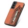 Case cover For Samsung Galaxy S22+ 5G Carbon Fiber Horizontal Flip Zipper Wallet Phone Case(Brown)