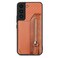 Case cover For Samsung Galaxy S22+ 5G Carbon Fiber Horizontal Flip Zipper Wallet Phone Case(Brown)