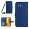 Case cover For Samsung Galaxy J2 Prime Skin Feel Sun Flower Pattern Flip Leather Phone Case with Lanyard(Dark Blue)