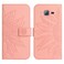 Case cover For Samsung Galaxy J2 Prime Skin Feel Sun Flower Pattern Flip Leather Phone Case with Lanyard(Pink)
