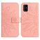 Case cover For Samsung Galaxy A51/M40S Skin Feel Sun Flower Pattern Flip Leather Phone Case with Lanyard(Pink)