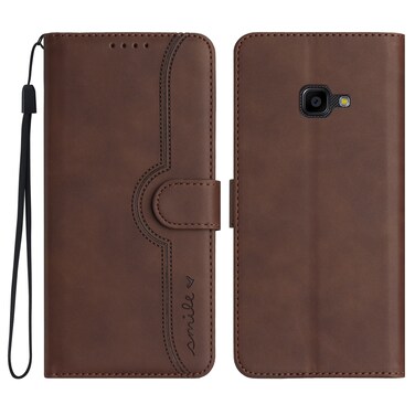 Case cover For Samsung Galaxy Xcover 4/4s Heart Pattern Skin Feel Leather Phone Case(Brown)