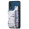 Case cover For Samsung Galaxy A50 Retro Painted Zipper Wallet Back Phone Case(Blue)