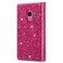 Case cover For Samsung Galaxy S9 Multi-card Slots Starry Sky Laser Carving Glitter Zipper Horizontal Flip Leather Case with Holder &amp; Wallet &amp; Lanyard(Rose Red)