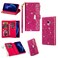 Case cover For Samsung Galaxy S9 Multi-card Slots Starry Sky Laser Carving Glitter Zipper Horizontal Flip Leather Case with Holder &amp; Wallet &amp; Lanyard(Rose Red)