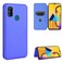 Case cover For Samsung Galaxy M30s / M21 Carbon Fiber Texture Horizontal Flip TPU + PC + PU Leather Case with Rope &amp; Card Slot(Blue)