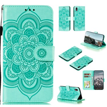 Case cover For Samsung Galaxy A01 Core Mandala Embossing Pattern Horizontal Flip PU Leather Case with Holder &amp; Card Slots &amp; Walle &amp; Lanyard(Green)