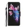Case cover For Samsung Galaxy S20 Coloured Drawing Pattern Horizontal Flip PU Leather Case with Holder &amp; Card Slots &amp; Wallet &amp; Lanyard(Three Fluorescent Butterflies)