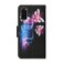 Case cover For Samsung Galaxy S20 Coloured Drawing Pattern Horizontal Flip PU Leather Case with Holder &amp; Card Slots &amp; Wallet &amp; Lanyard(Three Fluorescent Butterflies)