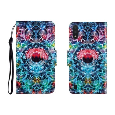 Case cover For Galaxy A01 Colored Drawing Horizontal Flip Leather Case with Holder &amp; Card Slot &amp; Wallet(Mandala)