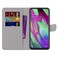 Case cover For Samsung Galaxy A40 Coloured Drawing Cross Texture Horizontal Flip PU Leather Case with Holder &amp; Card Slots &amp; Wallet &amp; Lanyard(Middle Finger White Cat)