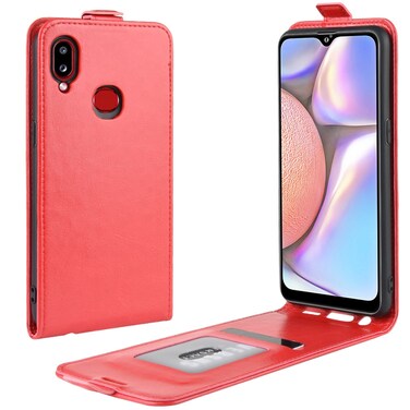 Case cover For Samsung Galaxy A10s / M10s Crazy Horse Vertical Flip Leather Protective Case with Card Slot(Red)