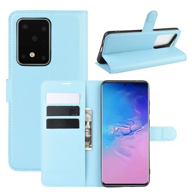 Case cover For Galaxy S20 Ultra Litchi Texture Horizontal Flip Protective Case with Holder &amp; Card Slots &amp; Wallet(Blue)