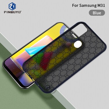 Case cover For Samsung Galaxy M31 PINWUYO Series 2 Generation PC + TPU Waterproof and Anti-drop All-inclusive Protective Case(Blue)