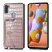 Case cover For Samsung Galaxy A11 Crocodile Pattern Envelope Card Package Phone Case With Magnet And Bracket Function(Rose Gold)