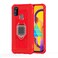 Case cover For Galaxy M30s Carbon Fiber Protective Case with 360 Degree Rotating Ring Holder(Red)